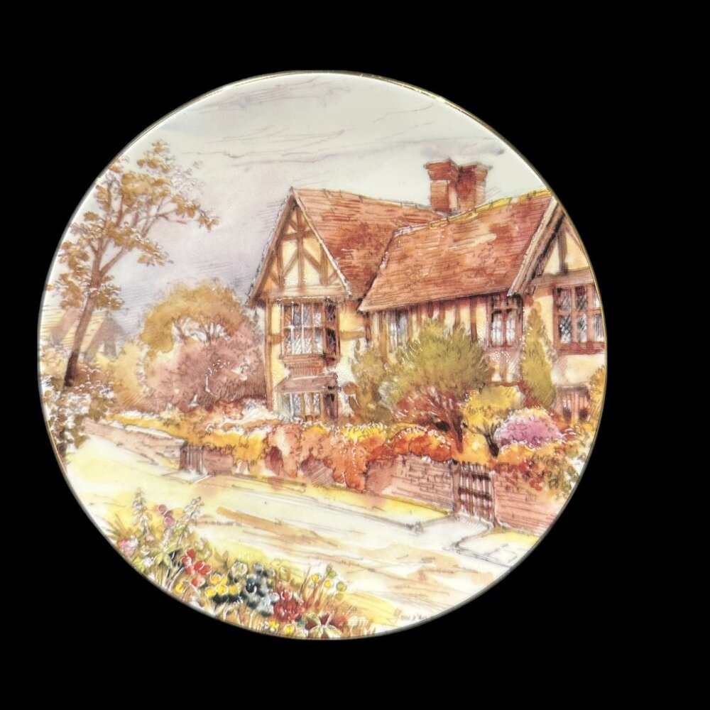 Vintage Royal Grafton Collector Plate Rural Cottages Plate 3, Fine Bone China